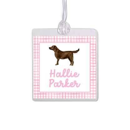 Chocolate Labrador Retriever Bag Tag