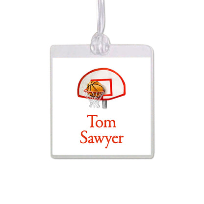 Basketball Hoop Bag Tag