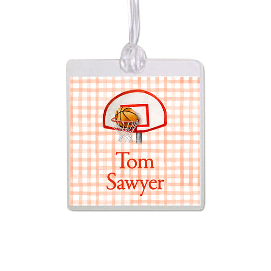 Basketball Hoop Bag Tag