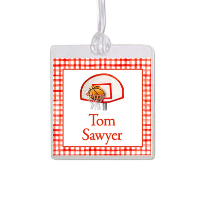 Basketball Hoop Bag Tag