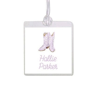 Lavender Boots Bag Tag