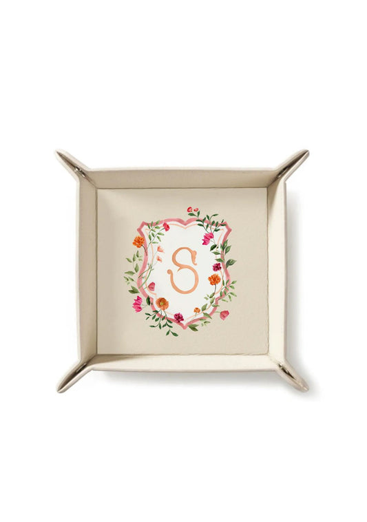 Bougainvillea Crest Beige Tray | Bridal by Emily Mayne Studio x ALEPEL