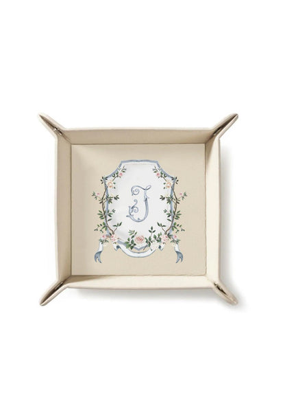 Chinoiserie Crest Beige Tray | Bridal by Emily Mayne Studio x ALEPEL