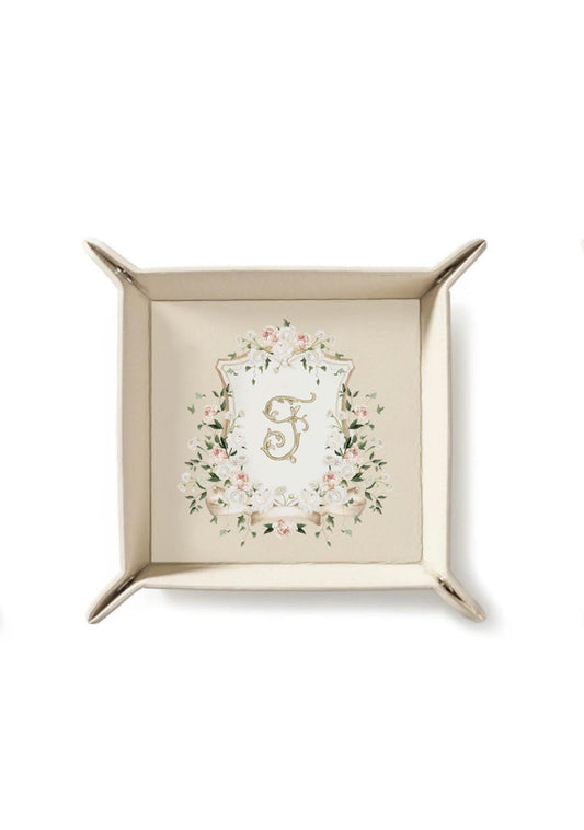 Blush Crest Beige Tray | Bridal by Emily Mayne Studio x ALEPEL