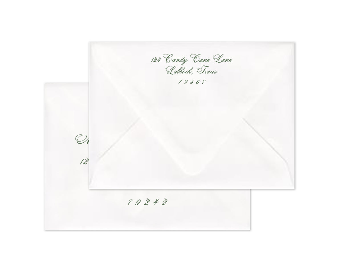 Chinoiserie Personalized Christmas Cards - Green