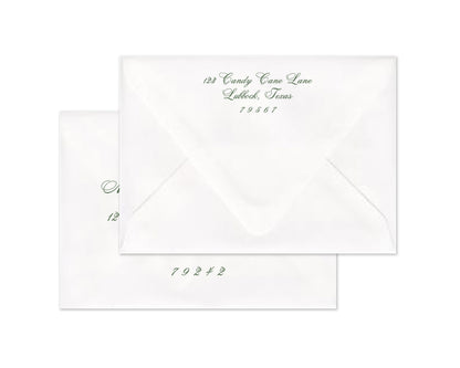 Chinoiserie Personalized Christmas Cards - Green