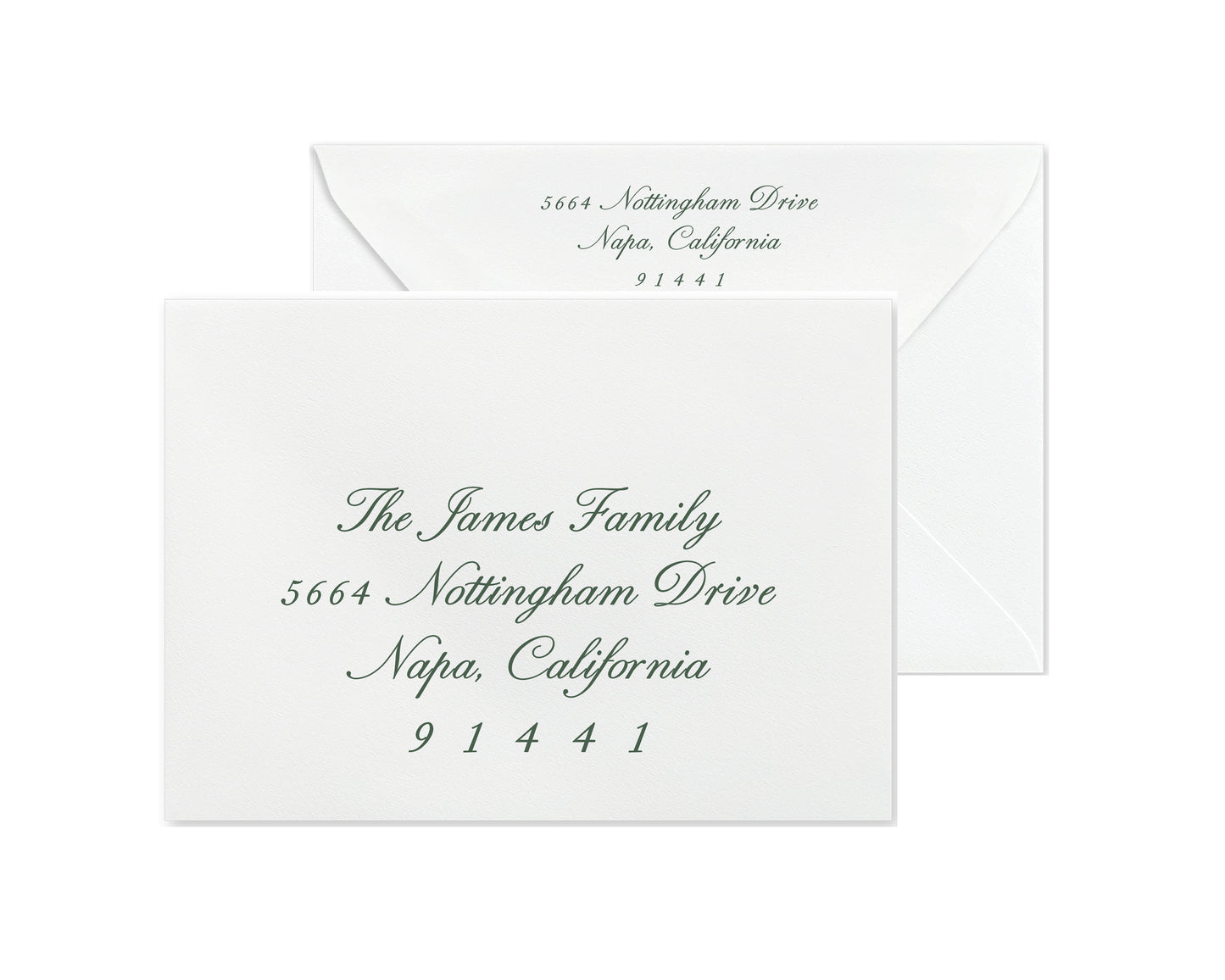 Fleur Crest Christmas Cards - Green