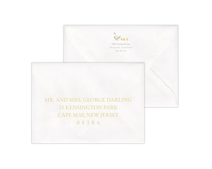 Classic Yellow Ducklings Landscape Birth Announcement