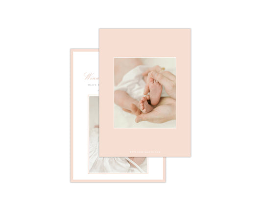 Classic Pink Ducklings Birth Announcement