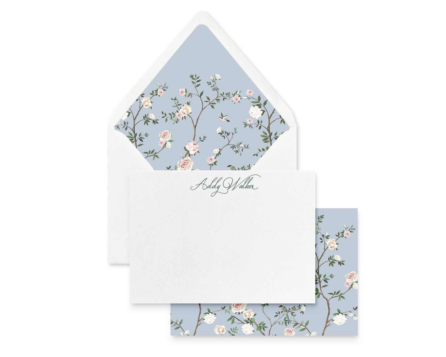 Chinoiserie Personalized Flat Note Set