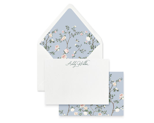 Chinoiserie Personalized Flat Note Set