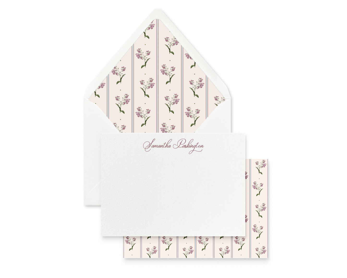 Luna Personalized Flat Note Set