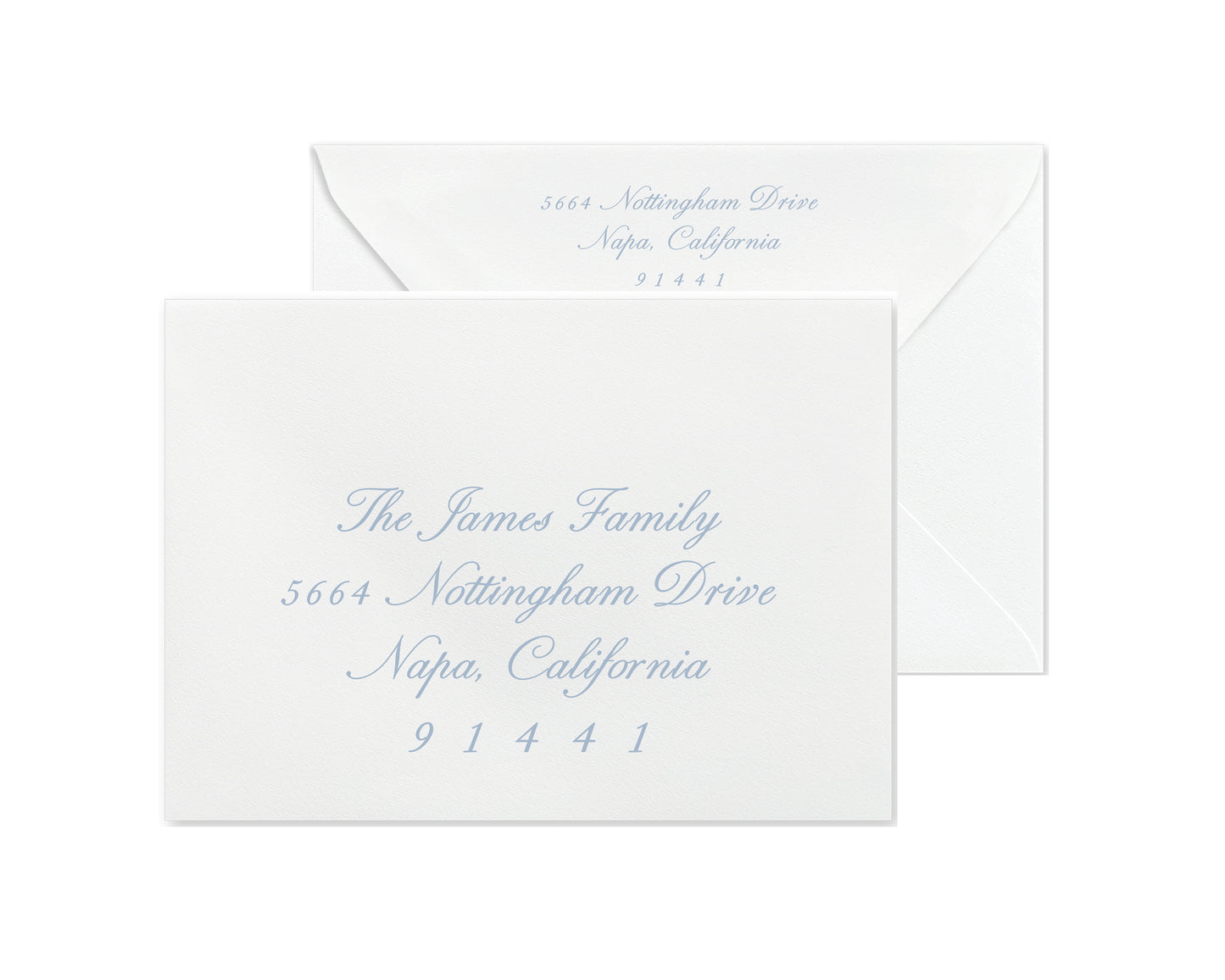 Fleur Motif Christmas Cards - Blue