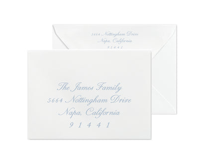Fleur Motif Christmas Cards - Blue