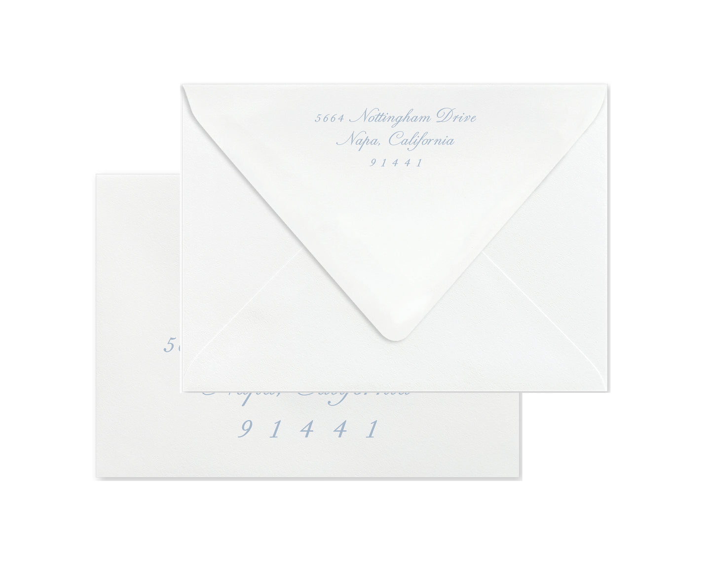 Fleur Motif Christmas Cards - Blue