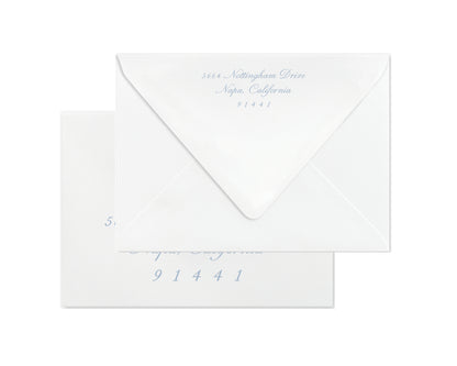 Fleur Motif Christmas Cards - Blue