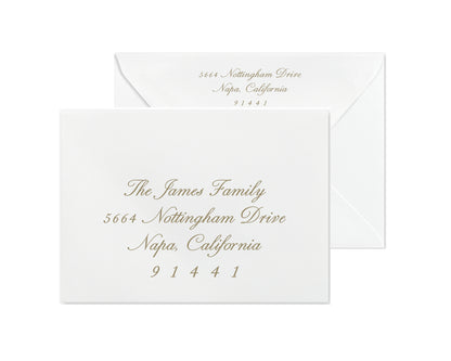 Fleur Motif Christmas Cards - Gold