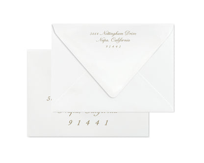 Fleur Motif Christmas Cards - Gold