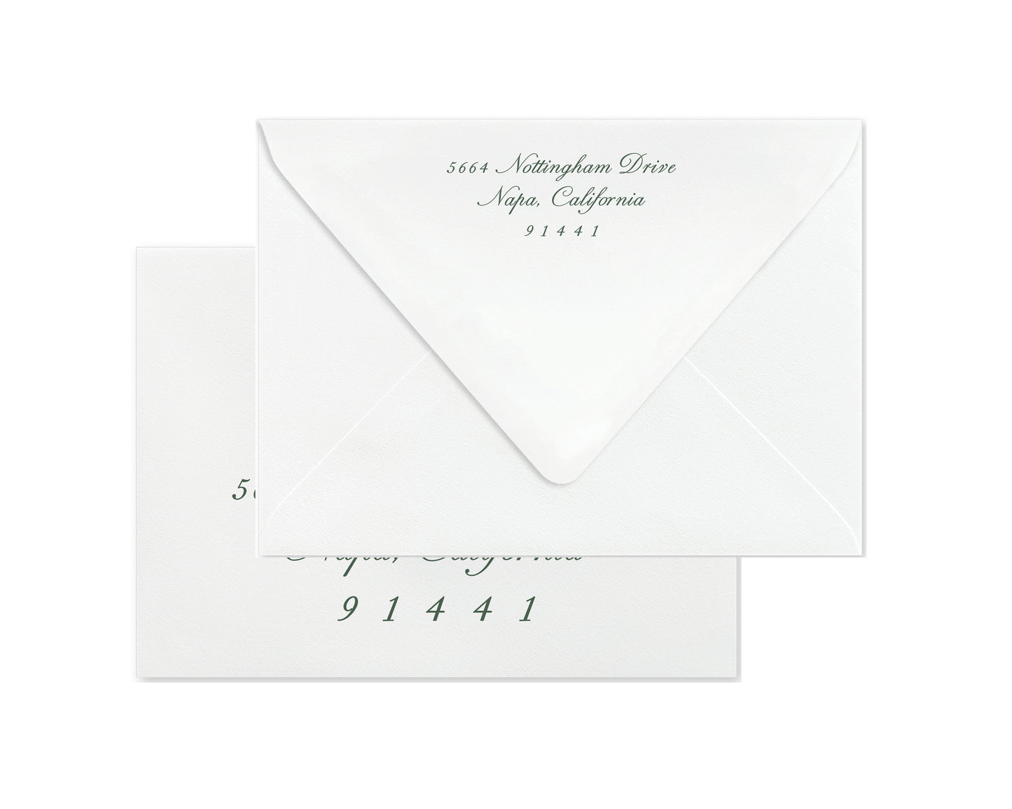 Fleur Motif Christmas Cards - Green