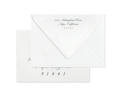 Fleur Motif Christmas Cards - Green