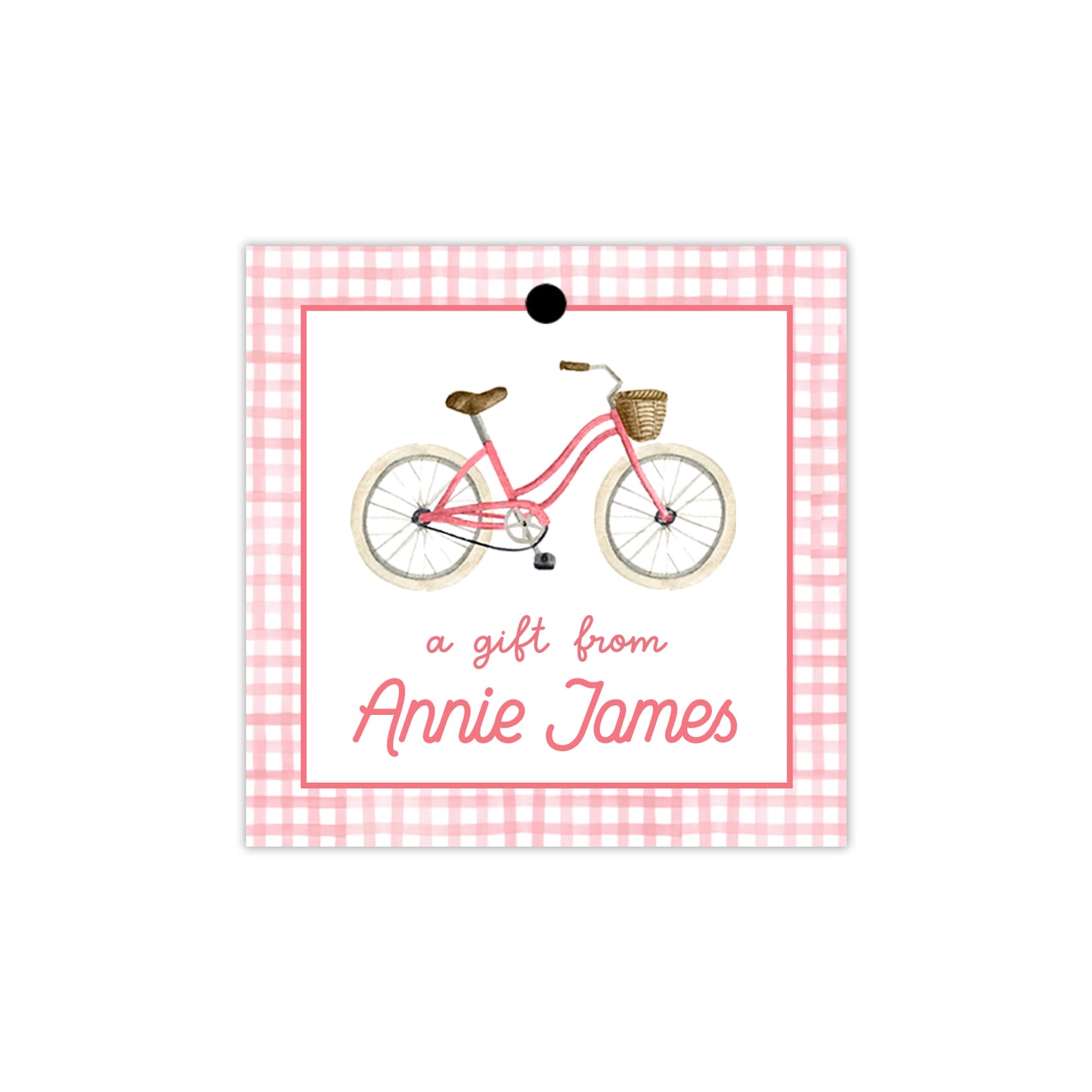 Pink Bicycle Gift Tags
