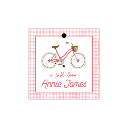 Pink Bicycle Gift Tags