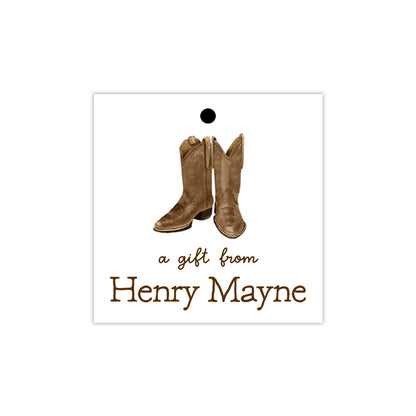 Brown Boots Gift Tags