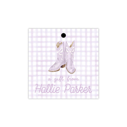 Lavender Boots Gift Tags