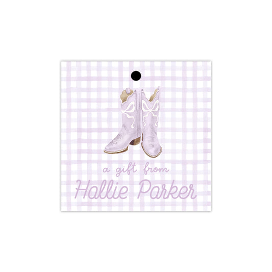 Lavender Boots Gift Tags
