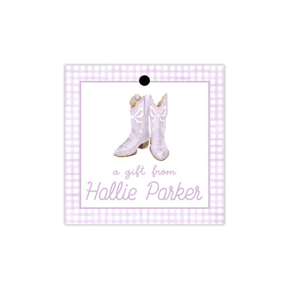 Lavender Boots Gift Tags