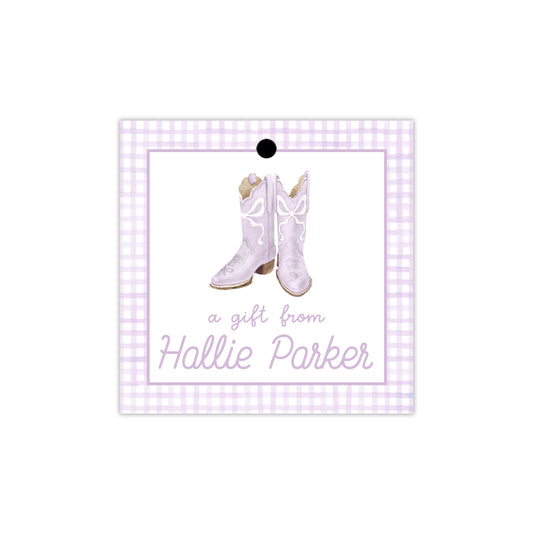 Lavender Boots Gift Tags