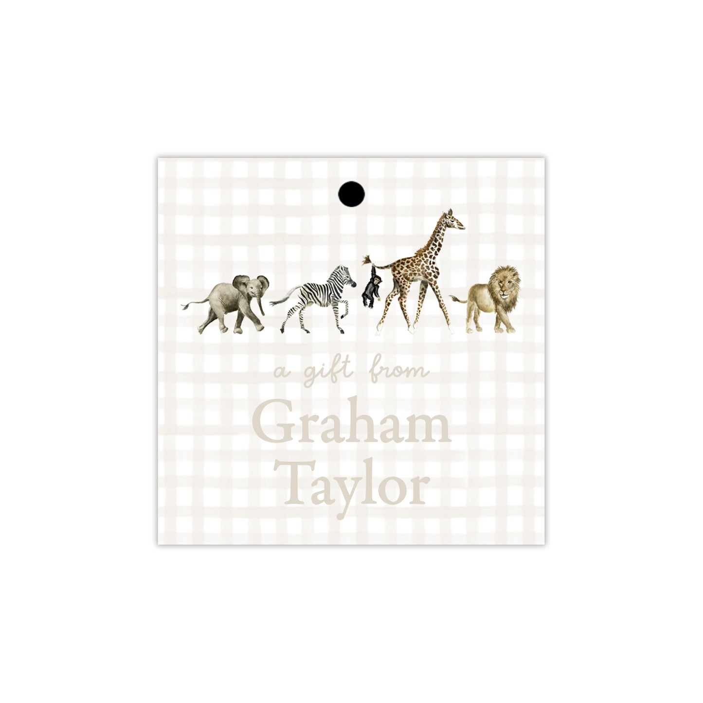 Zoo Animals Gift Tags