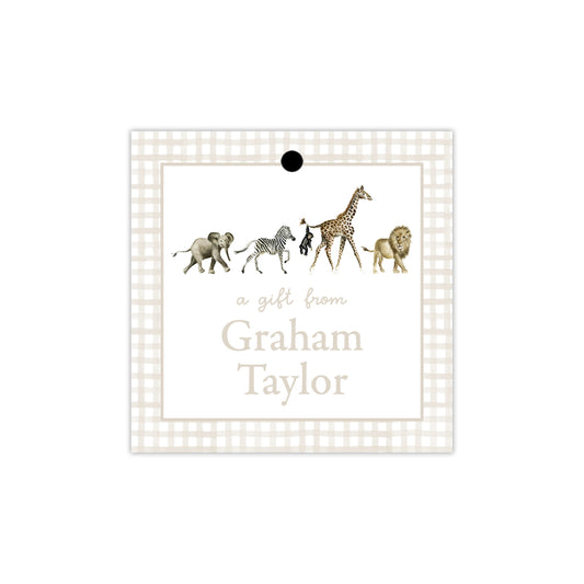 Zoo Animals Gift Tags