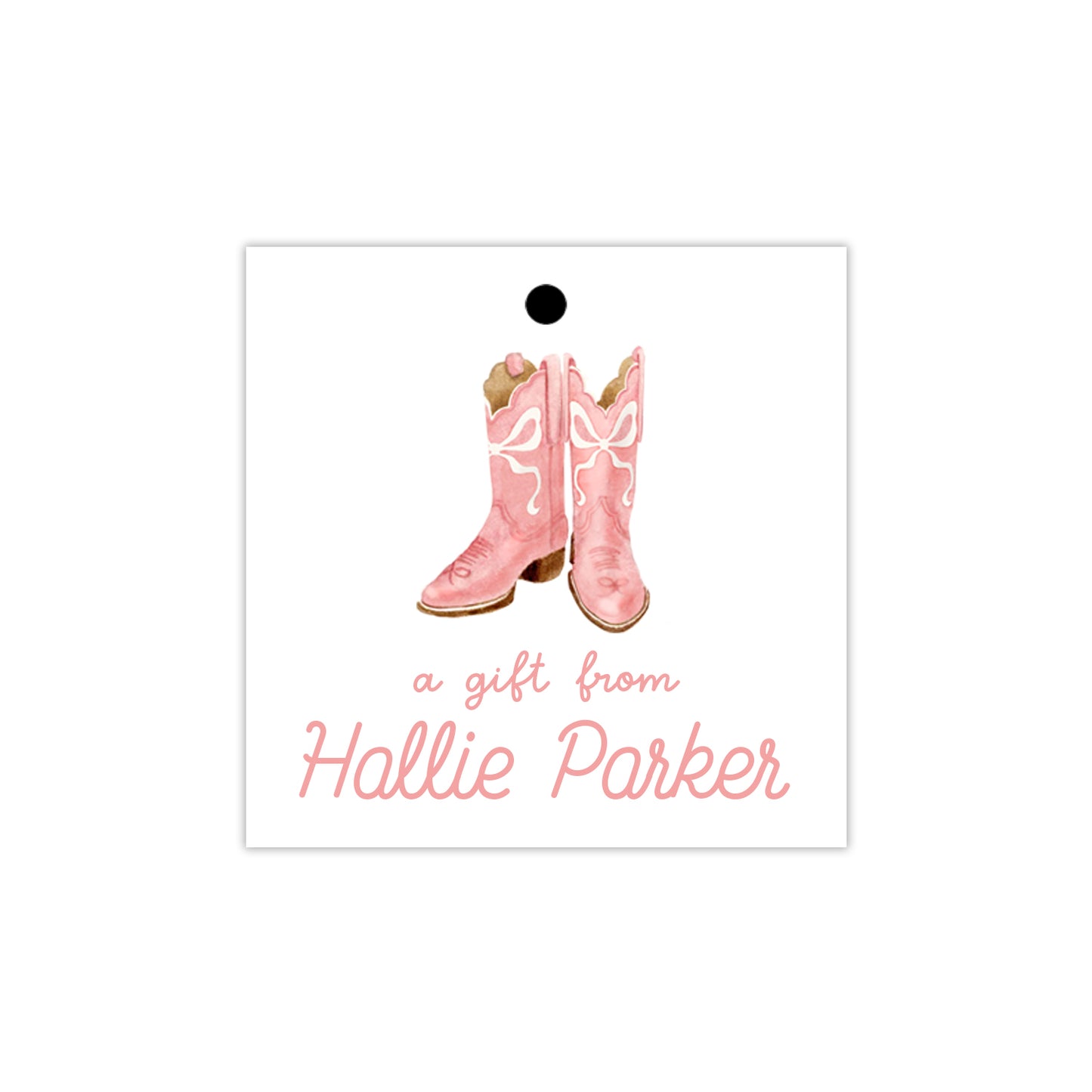 Pink Boots Gift Tags