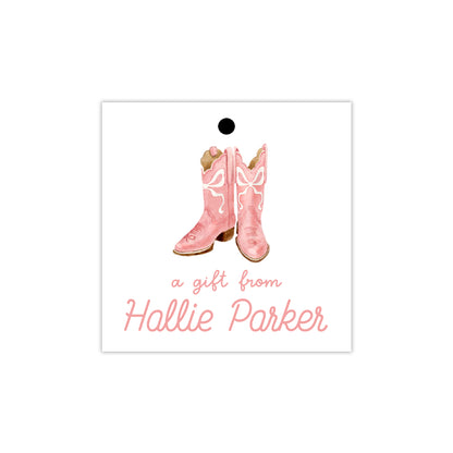Pink Boots Gift Tags