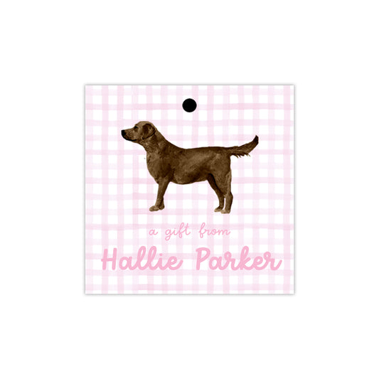 Chocolate Labrador Retriever Gift Tags