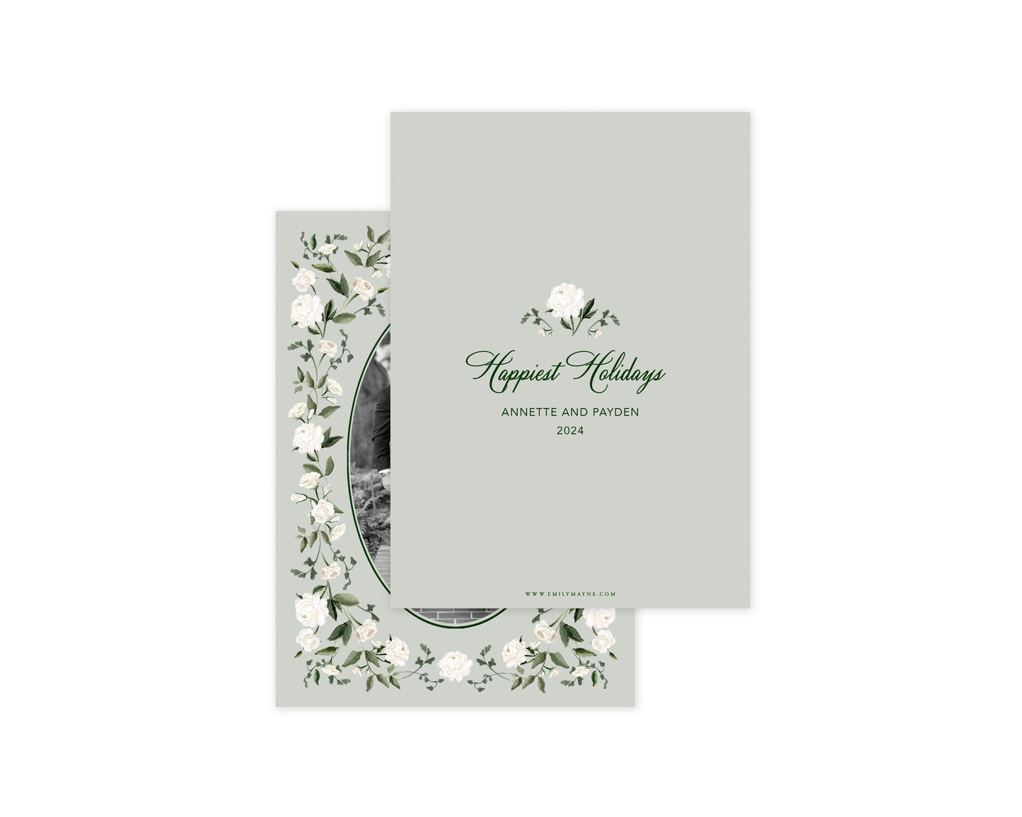 Botanicals Christmas Cards - Green