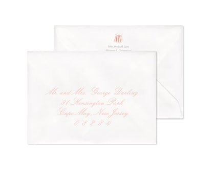 Classic Pink Heirloom Suite Birth Announcement