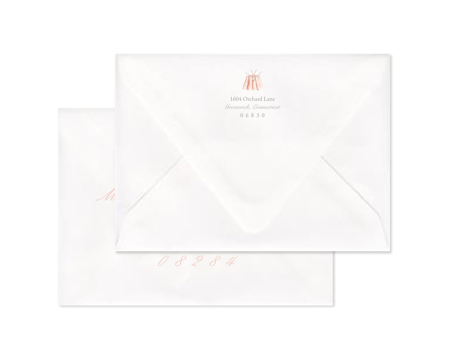 Classic Pink Heirloom Suite Birth Announcement