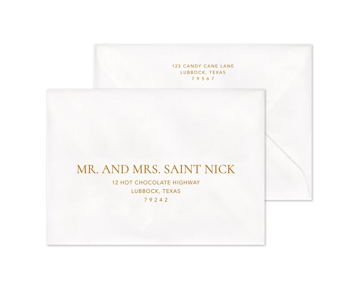 Heritage Garland Personalized Christmas Cards - Bronze
