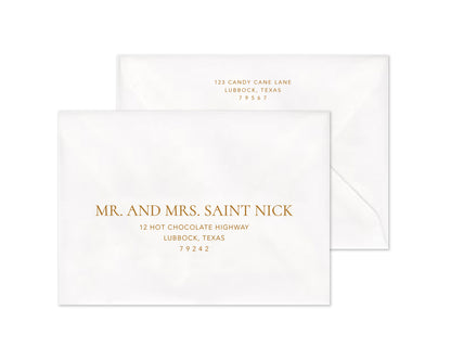 Heritage Garland Personalized Christmas Cards - Bronze