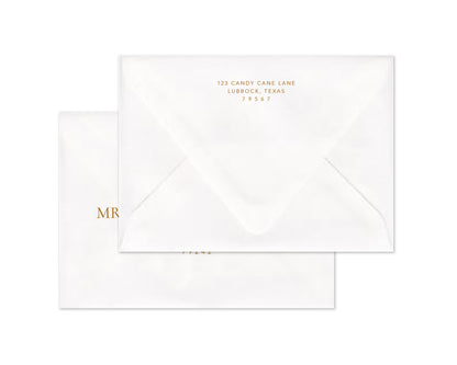 Heritage Garland Personalized Christmas Cards - Bronze