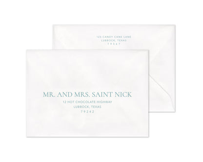 Heritage Garland Personalized Christmas Cards - Mist