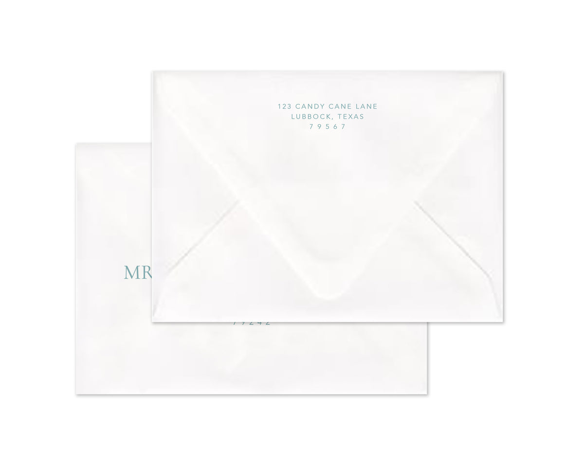 Heritage Garland Personalized Christmas Cards - Mist