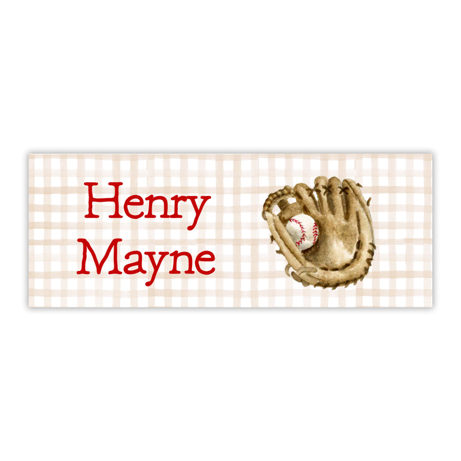 Baseball Glove Water Resistant Labels