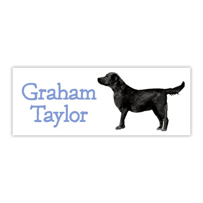 Black Labrador Retriever Water Resistant Labels