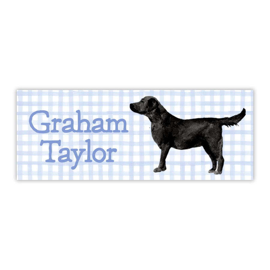 Black Labrador Retriever Water Resistant Labels