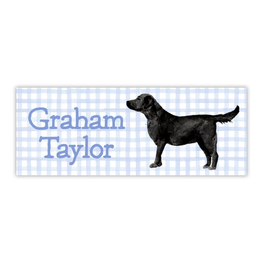 Black Labrador Retriever Water Resistant Labels
