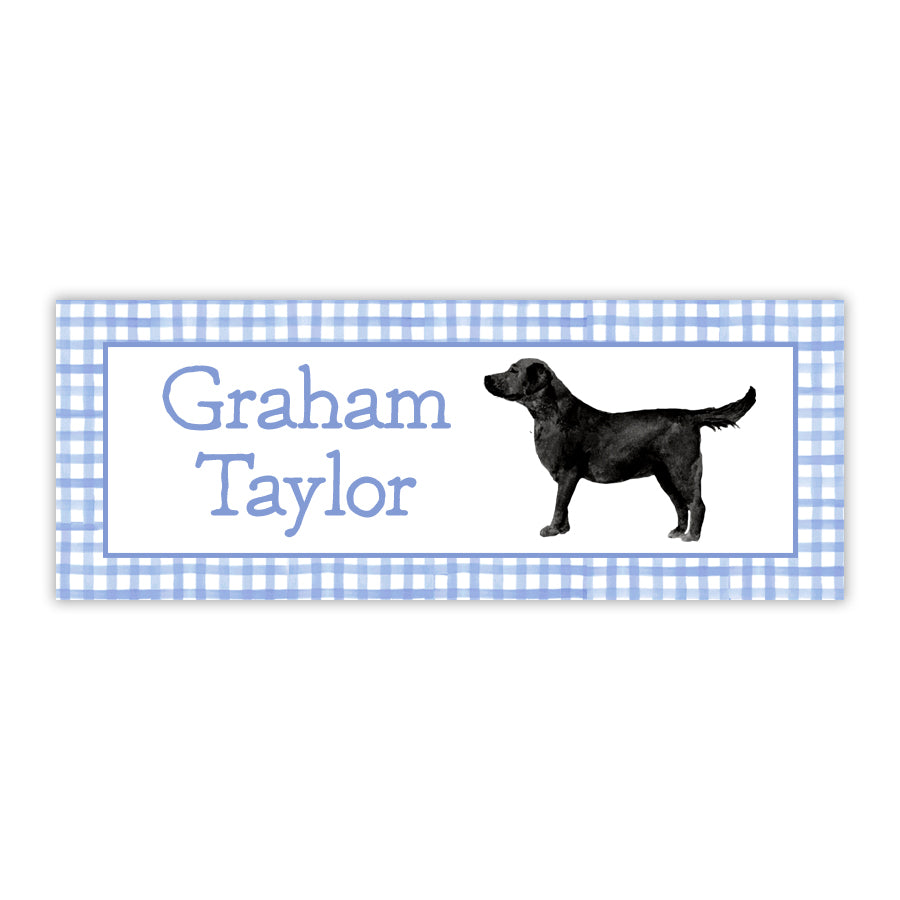 Black Labrador Retriever Water Resistant Labels