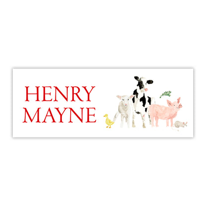Farm Animals Water Resistant Labels